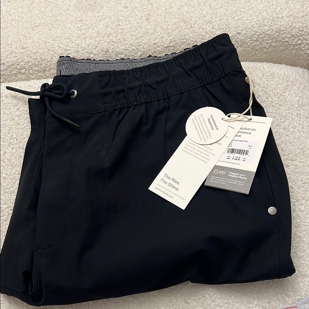 Meta Elastic Waist Pant - Black